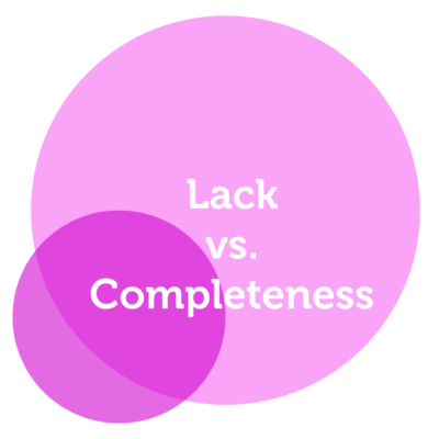 Lack vs. Completeness Power Tool By Natasa Matsitelli
