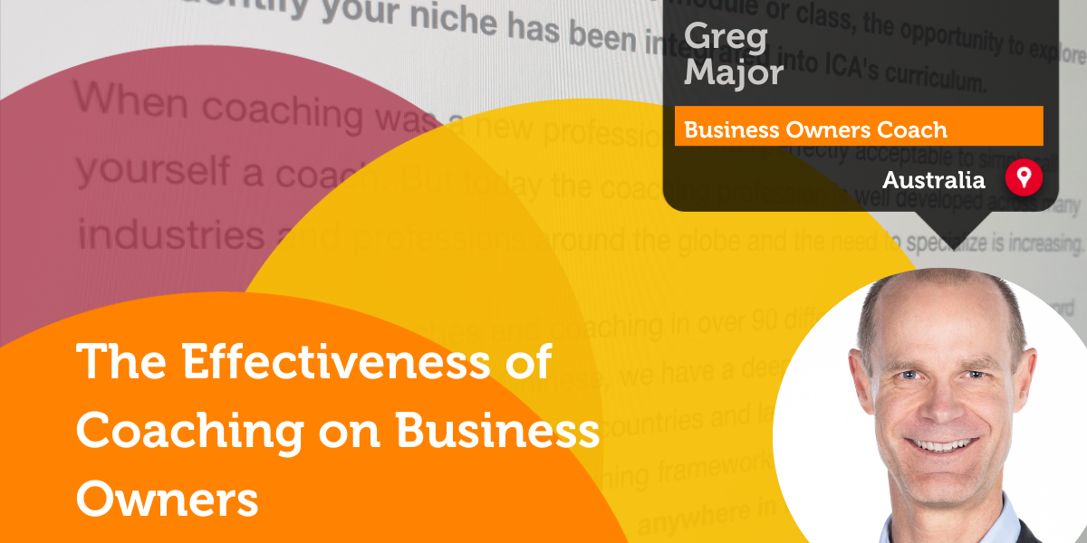 Coaching on Business Owners Research Paper-Greg Major